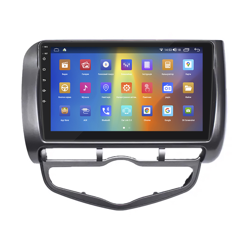 Штатная магнитола Lesko для Honda Jazz I Рестайлинг 2005-2008 экран 9" 2/32Gb CarPlay 4G Wi-Fi GPS Prime