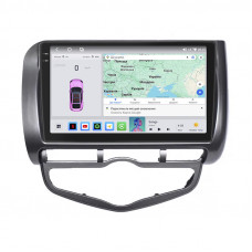 Штатная магнитола Lesko для Honda Jazz I Рестайлинг 2005-2008 экран 9" 4/64 QLED CarPlay 4G Wi-Fi GPS 360 Prime