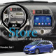 Штатная магнитола Lesko для Honda Jazz I Рестайлинг 2005-2008 экран 9" 6/128Gb 4G Wi-Fi GPS Top