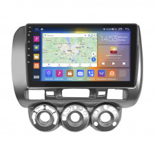 Штатная магнитола Lesko для Honda Jazz I Рестайлинг Manual AC 2005-2008 экран 9" 4/64Gb CarPlay 4G Wi-Fi GPS Prime