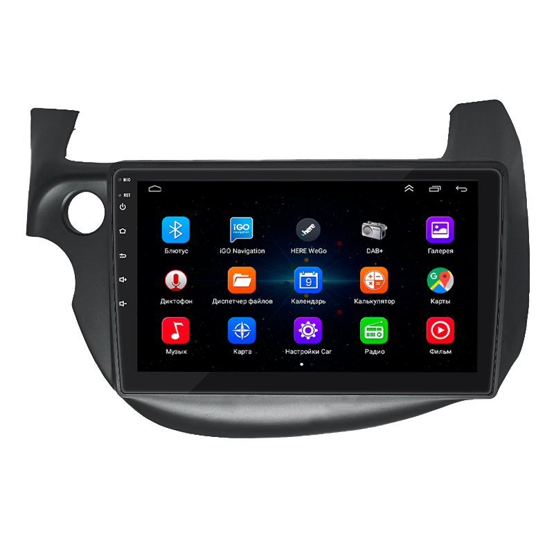 Штатная магнитола Lesko для Honda Jazz II Рестайлинг 2011-2014 экран 10" 1/16Gb Wi-Fi GPS Base