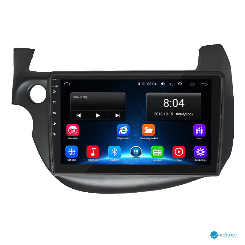 Штатная магнитола Lesko для Honda Jazz II Рестайлинг 2011-2014 экран 10" 2/32Gb Wi-Fi GPS Base