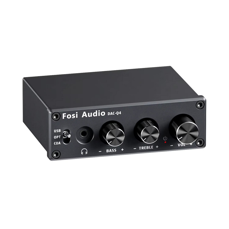 Конвертер звуку SPDIF/Coaxial на RCA/3.5 Fosi Audio DAC-Q4 black