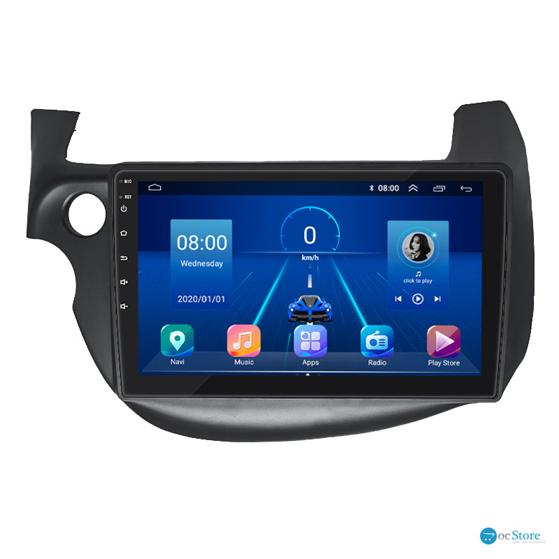 Штатная магнитола Lesko для Honda Jazz II Рестайлинг 2011-2014 экран 10" 2/32Gb 4G Wi-Fi GPS Top