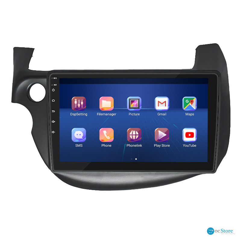 Штатная магнитола Lesko для Honda Jazz II Рестайлинг 2011-2014 экран 10" 2/32Gb 4G Wi-Fi GPS Top