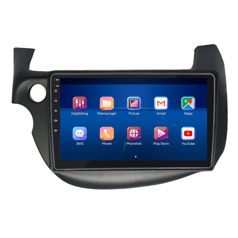 Штатная магнитола Lesko для Honda Jazz II Рестайлинг 2011-2014 экран 10" 6/128Gb 4G Wi-Fi GPS Top