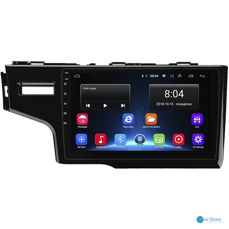 Штатная магнитола Lesko для Honda Jazz III 2014-2017 экран 9" 2/32Gb Wi-Fi GPS Base