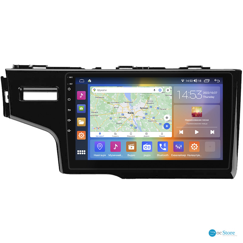 Штатная магнитола Lesko для Honda Jazz III 2014-2017 экран 9" 2/32Gb CarPlay 4G Wi-Fi GPS Prime