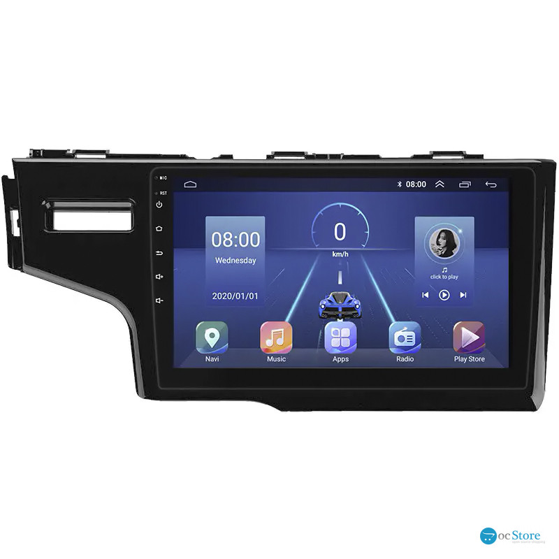 Штатная магнитола Lesko для Honda Jazz III 2014-2017 экран 9" 6/128Gb 4G Wi-Fi GPS Top