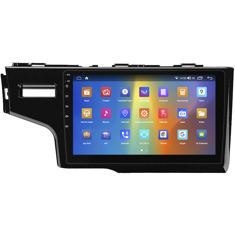 Штатная магнитола Lesko для Honda Jazz III Рестайлинг 2017-2020 экран 9" 2/32Gb CarPlay 4G Wi-Fi GPS Prime