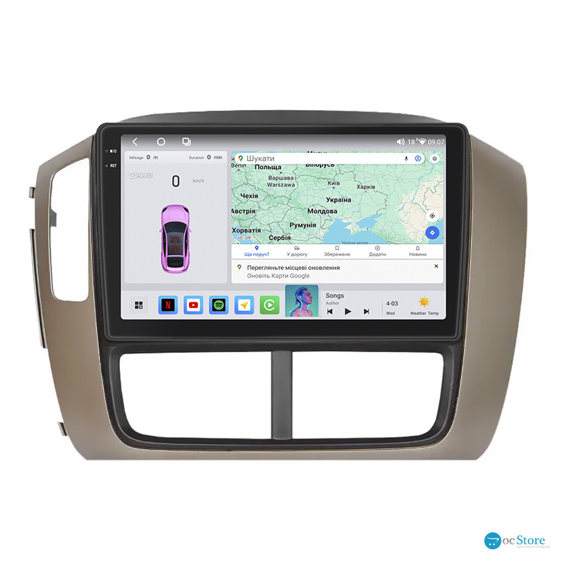 Штатная магнитола Lesko для Honda Pilot I Рестайлинг 2005-2008 экран 9" 4/64 QLED CarPlay 4G Wi-Fi GPS 360 Prime