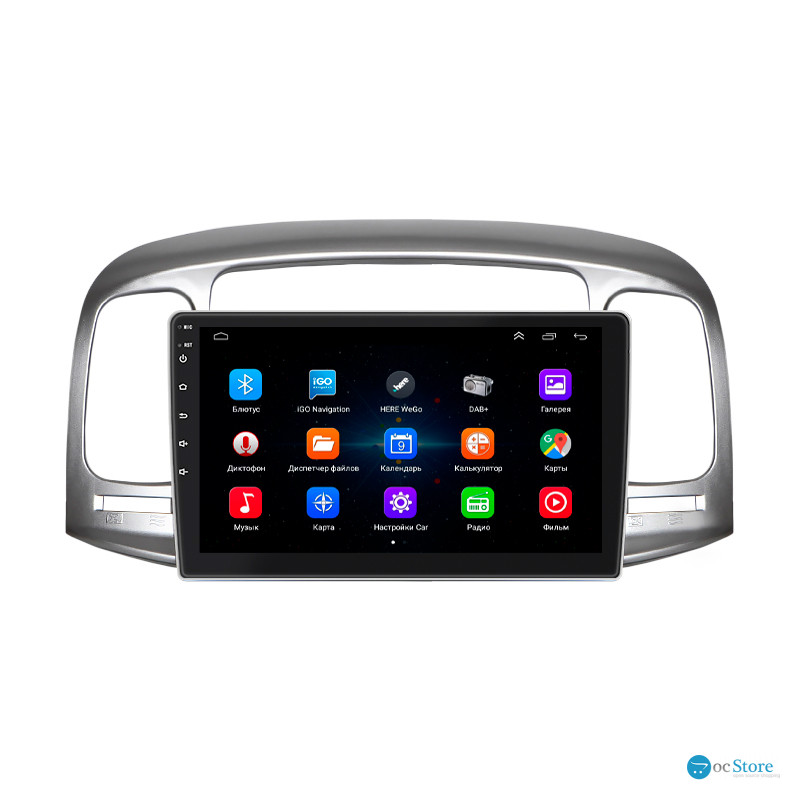 Штатная магнитола Lesko для Hyundai Accent III 2006-2011 экран 9" 1/16Gb Wi-Fi GPS Base