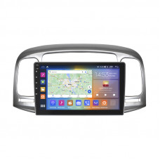 Штатная магнитола Lesko для Hyundai Accent III 2006-2011 экран 9" 4/64Gb CarPlay 4G Wi-Fi GPS Prime