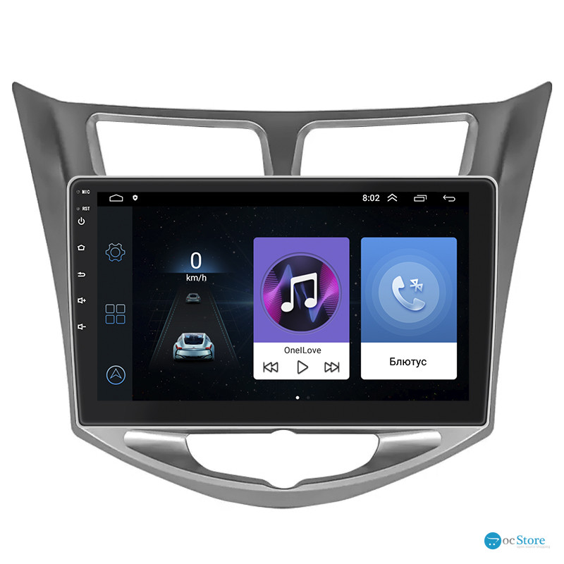 Штатная магнитола Lesko для Hyundai Accent IV 2010-2017 экран 10" 1/16Gb Wi-Fi GPS Base