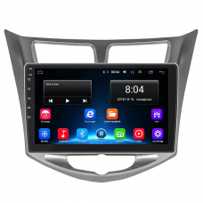 Штатная магнитола Lesko для Hyundai Accent IV 2010-2017 экран 10" 2/32Gb Wi-Fi GPS Base