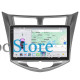 Штатная магнитола Lesko для Hyundai Accent IV 2010-2017 экран 10" 4/64 QLED CarPlay 4G Wi-Fi GPS 360 Prime