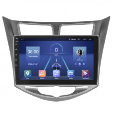 Штатная магнитола Lesko для Hyundai Accent IV 2010-2017 экран 10" 6/128Gb 4G Wi-Fi GPS Top