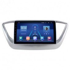 Штатная магнитола Lesko для Hyundai Accent V 2017-н.в. экран 9" 6/128Gb 4G Wi-Fi GPS Top