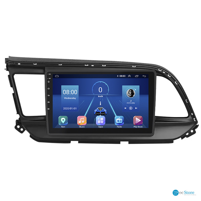 Штатная магнитола Lesko для Hyundai Avante AD 2018-2020 экран 9" 2/32Gb 4G Wi-Fi GPS Top
