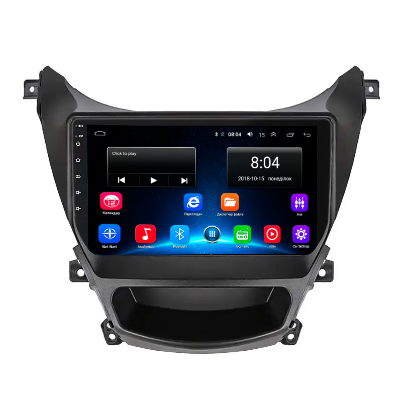 Штатная магнитола Lesko для Hyundai Avante V 2010-2015 экран 9" 2/32Gb Wi-Fi GPS Base