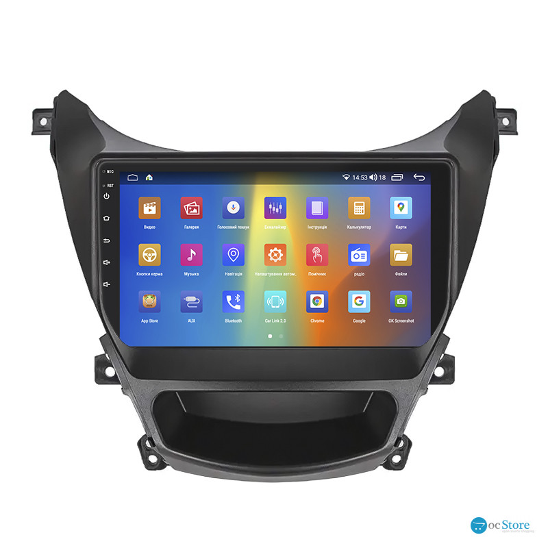 Штатная магнитола Lesko для Hyundai Avante V 2010-2015 экран 9" 4/64Gb CarPlay 4G Wi-Fi GPS Prime