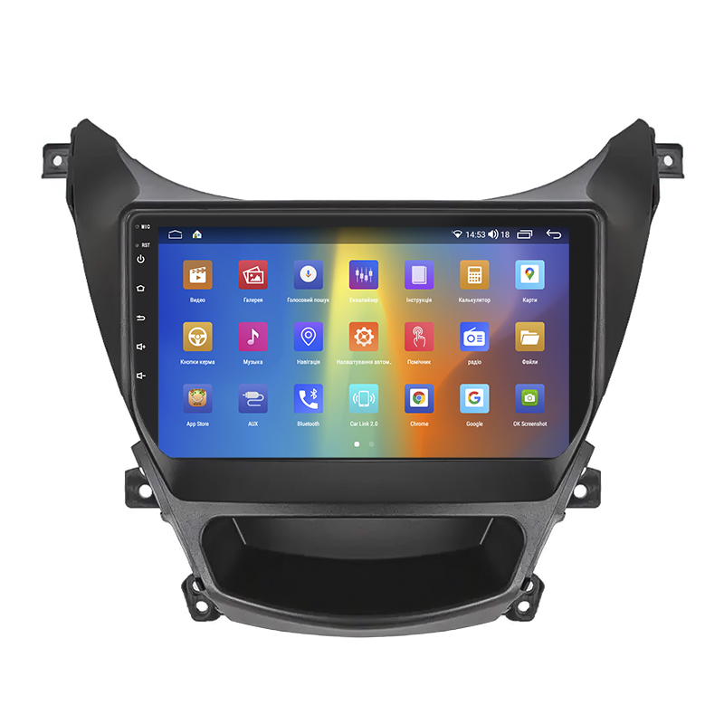 Штатная магнитола Lesko для Hyundai Avante V 2010-2015 экран 9" 4/64Gb CarPlay 4G Wi-Fi GPS Prime