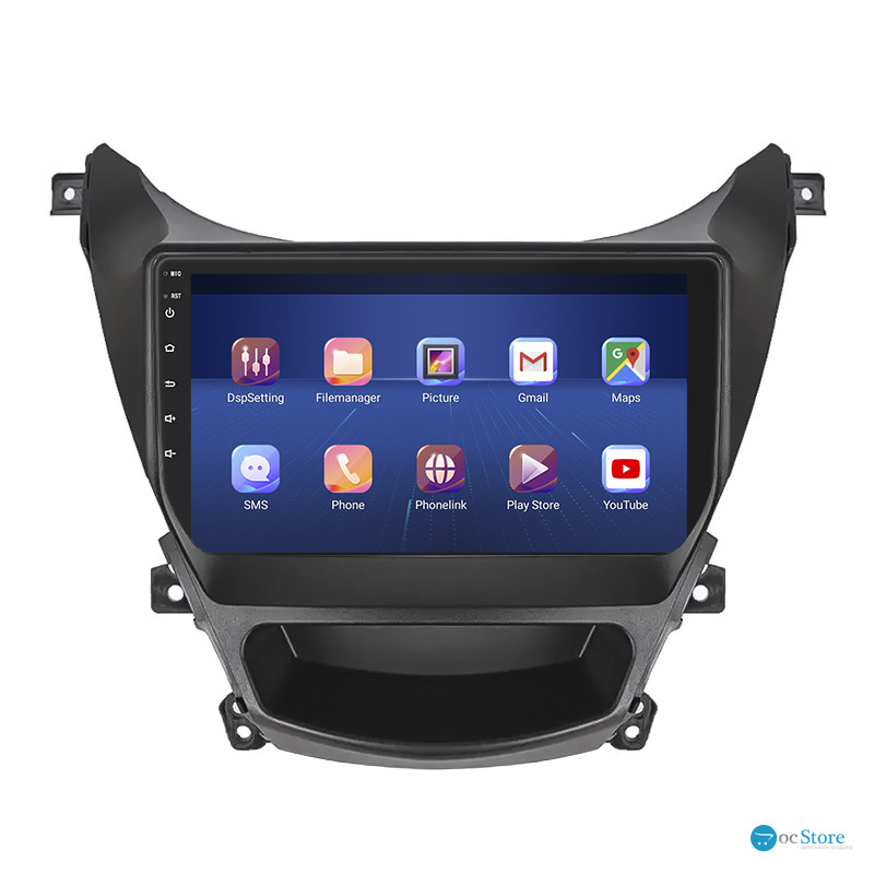 Штатная магнитола Lesko для Hyundai Avante V 2010-2015 экран 9" 6/128Gb 4G Wi-Fi GPS Top