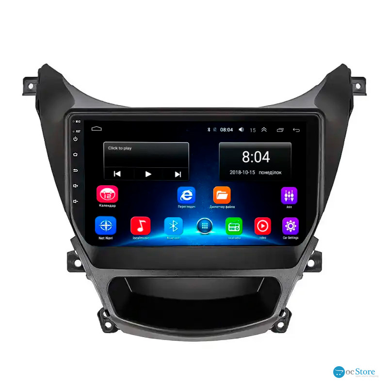Штатная магнитола Lesko для Hyundai Avante V ver 2 2010-2015 экран 9" 2/32Gb Wi-Fi GPS Base