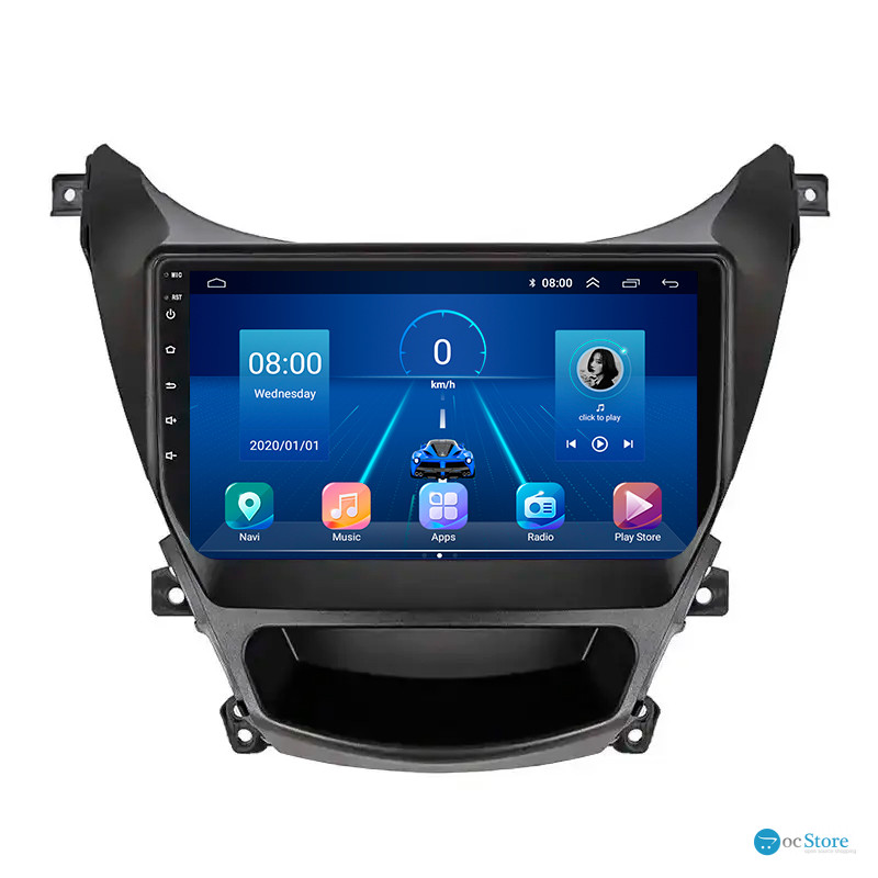 Штатная магнитола Lesko для Hyundai Avante V ver 2 2010-2015 экран 9" 4/64Gb 4G Wi-Fi GPS Top