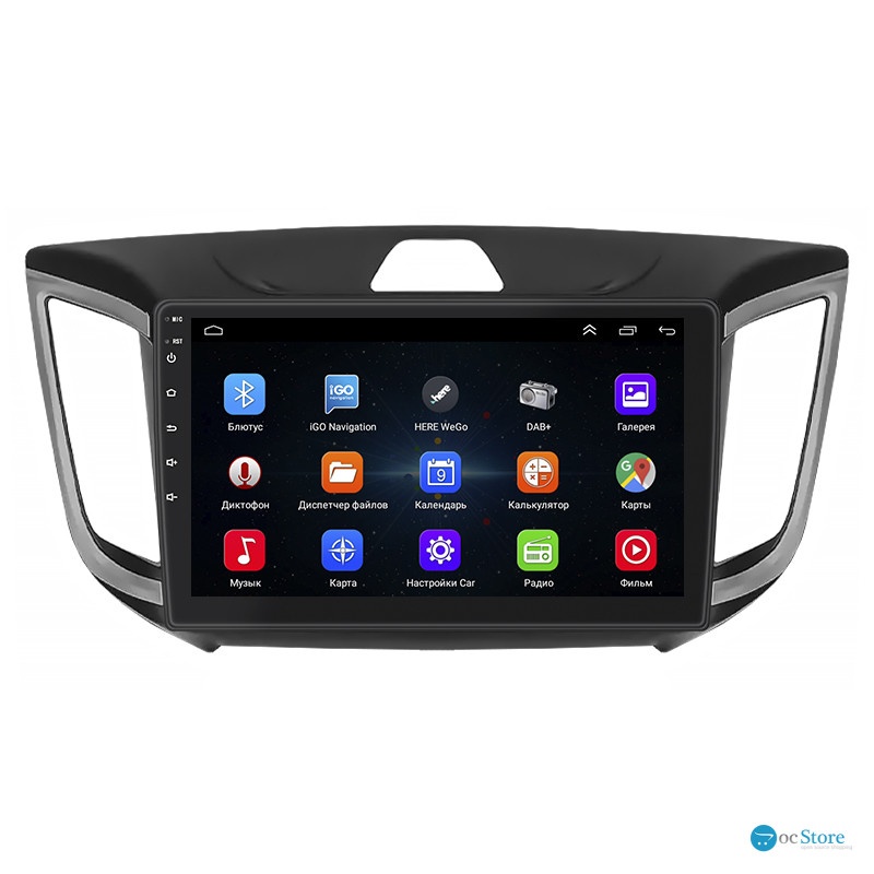 Штатная магнитола Lesko для Hyundai Creta I 2016-2020 экран 10" 1/16Gb Wi-Fi GPS Base