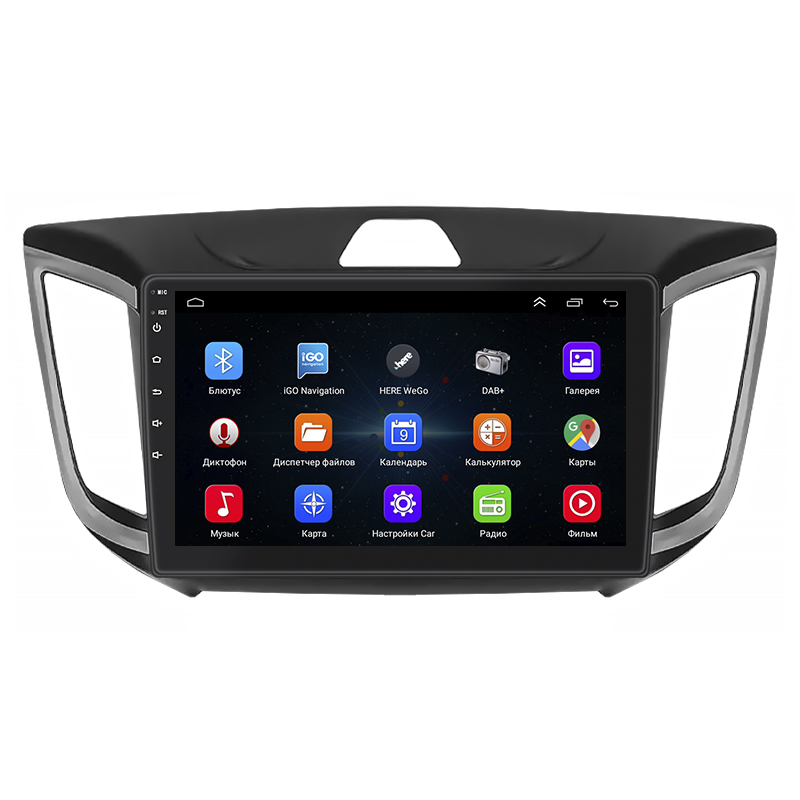 Штатная магнитола Lesko для Hyundai Creta I 2016-2020 экран 10" 1/16Gb Wi-Fi GPS Base