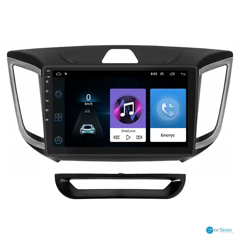 Штатная магнитола Lesko для Hyundai Creta I 2016-2020 экран 10" 2/32Gb Wi-Fi GPS Base