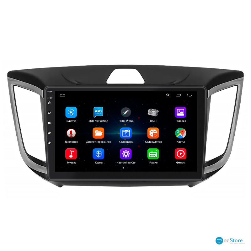 Штатная магнитола Lesko для Hyundai Creta I 2016-2020 экран 10" 2/32Gb Wi-Fi GPS Base