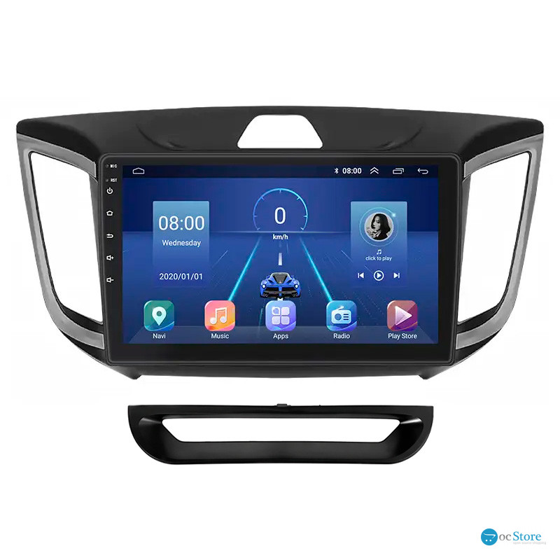 Штатная магнитола Lesko для Hyundai Creta I 2016-2020 экран 10" 2/32Gb 4G Wi-Fi GPS Top