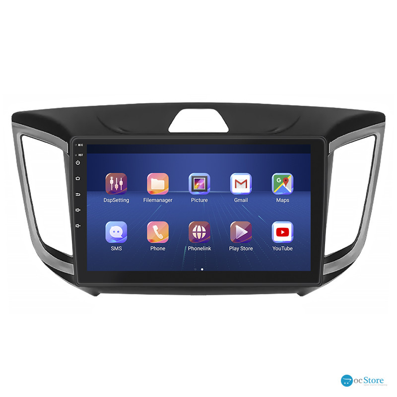 Штатная магнитола Lesko для Hyundai Creta I 2016-2020 экран 10" 4/64Gb 4G Wi-Fi GPS Top
