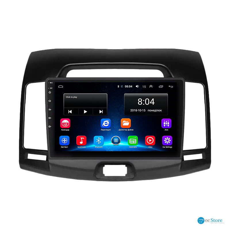 Штатная магнитола Lesko для Hyundai Elantra IV (HD) 2006-2011 экран 9" 2/32Gb Wi-Fi GPS Base