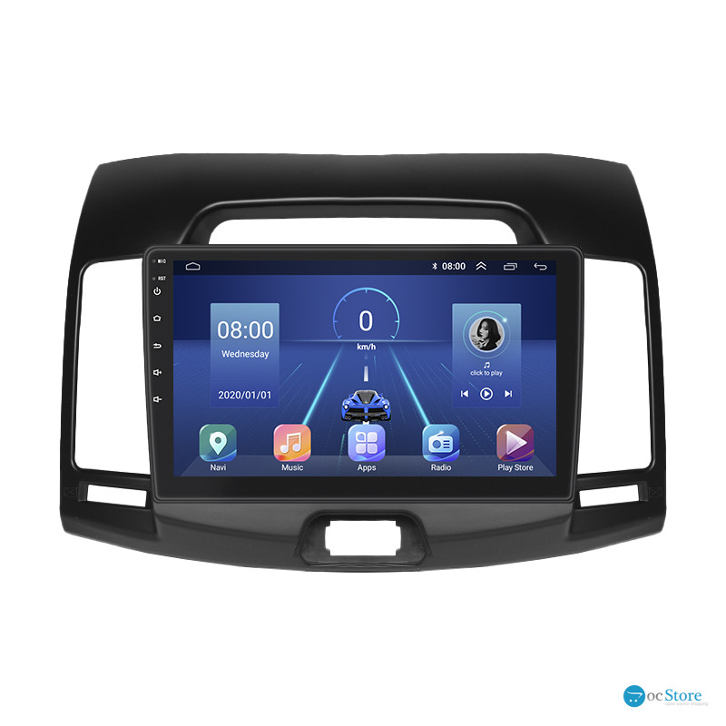 Штатная магнитола Lesko для Hyundai Elantra IV (HD) 2006-2011 экран 9" 6/128Gb 4G Wi-Fi GPS Top