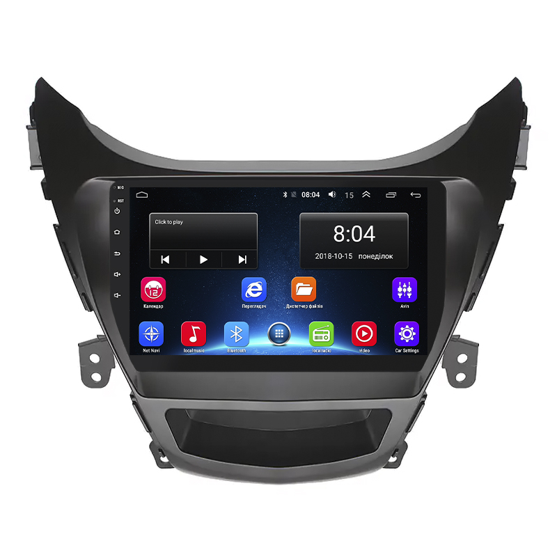 Штатная магнитола Lesko для Hyundai Elantra V (MD) 2010-2014 экран 9" 2/32Gb Wi-Fi GPS Base