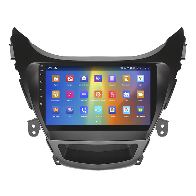 Штатная магнитола Lesko для Hyundai Elantra V (MD) 2010-2014 экран 9" 2/32Gb CarPlay 4G Wi-Fi GPS Prime
