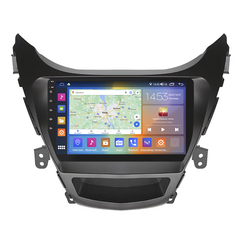 Штатная магнитола Lesko для Hyundai Elantra V (MD) 2010-2014 экран 9" 4/64Gb CarPlay 4G Wi-Fi GPS Prime