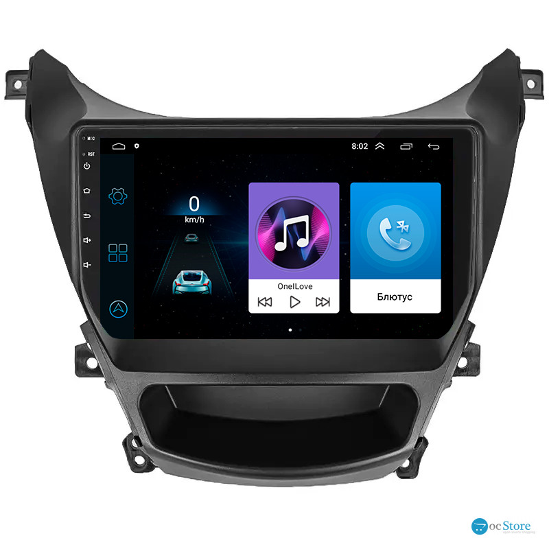Штатная магнитола Lesko для Hyundai Elantra V (MD) Рестайлинг 2013-2016 экран 9" 1/16Gb Wi-Fi GPS Base
