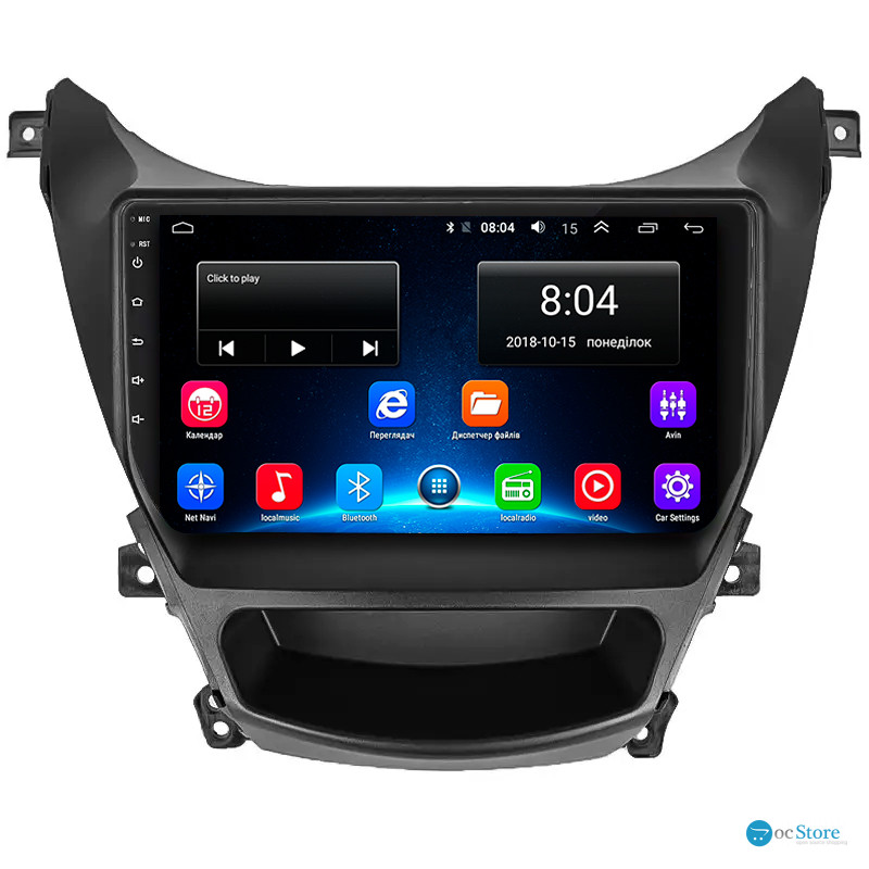 Штатная магнитола Lesko для Hyundai Elantra V (MD) Рестайлинг 2013-2016 экран 9" 2/32Gb Wi-Fi GPS Base