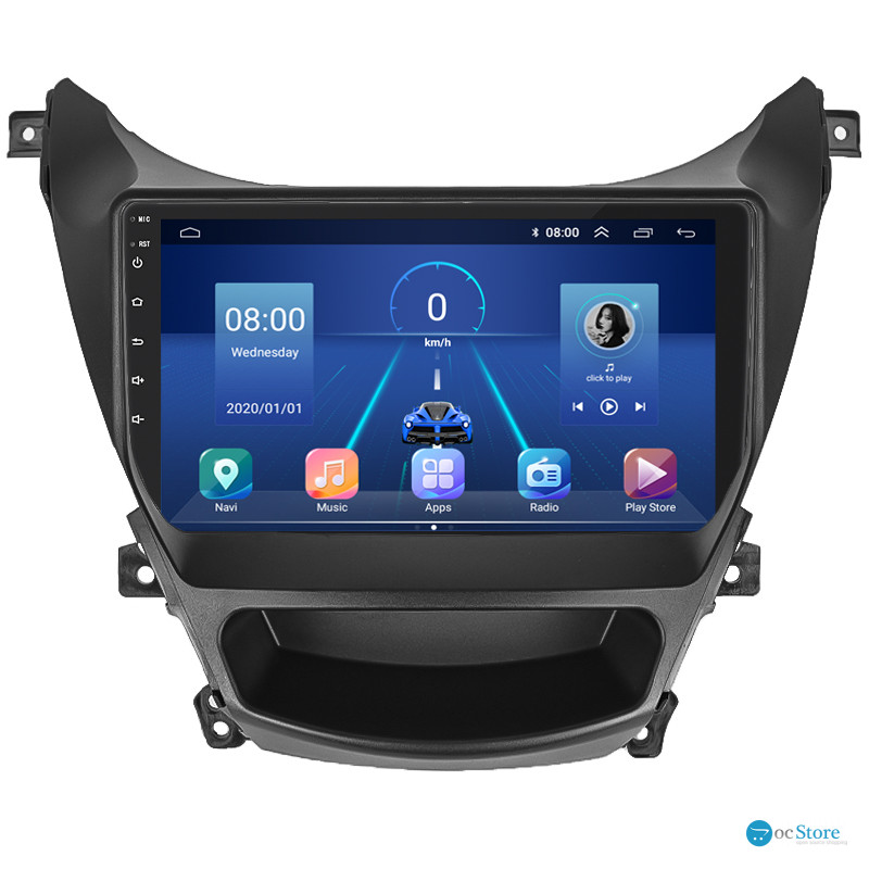 Штатная магнитола Lesko для Hyundai Elantra V (MD) Рестайлинг 2013-2016 экран 9" 6/128Gb 4G Wi-Fi GPS Top