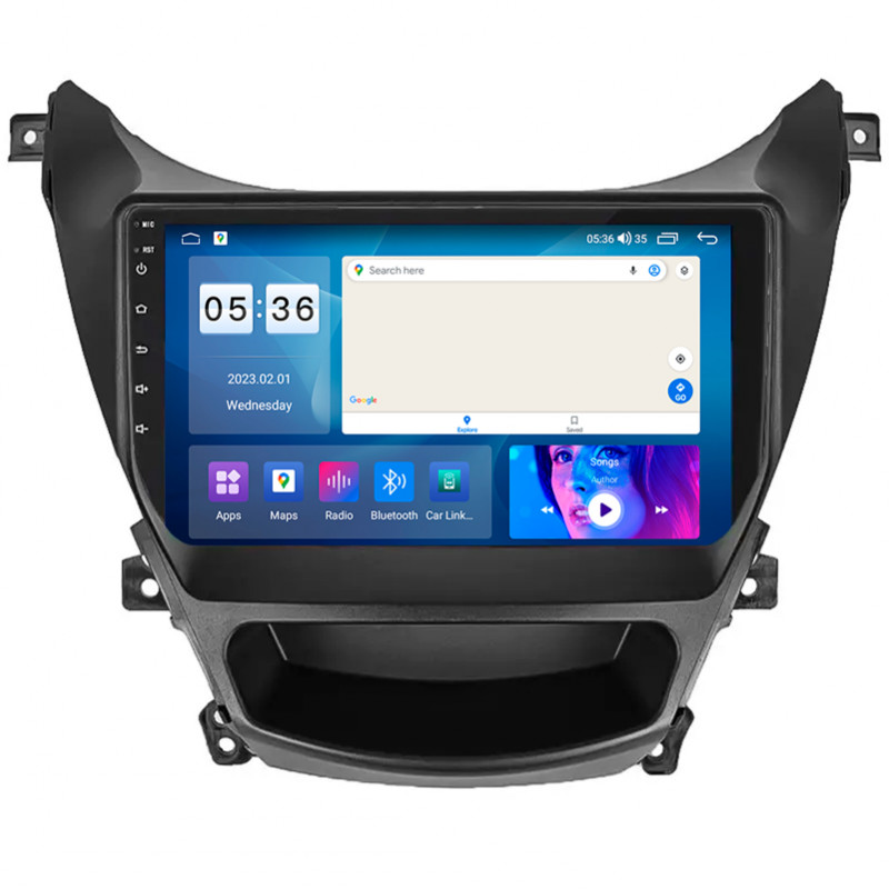 Штатная магнитола Lesko для Hyundai Elantra V (MD) Рестайлинг ver 2 2013-2016 экран 9" 2/32Gb CarPlay 4G Wi-Fi GPS Prime