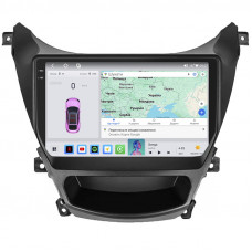 Штатная магнитола Lesko для Hyundai Elantra V (MD) Рестайлинг ver 2 2013-2016 экран 9" 4/64 QLED CarPlay 4G Wi-Fi GPS 360 Prime