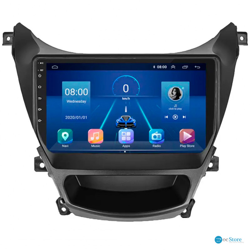 Штатная магнитола Lesko для Hyundai Elantra V (MD) Рестайлинг ver 2 2013-2016 экран 9" 2/32Gb 4G Wi-Fi GPS Top