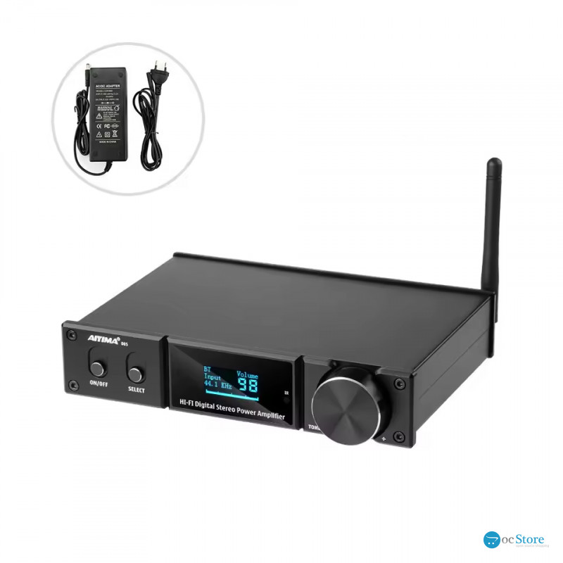 Підсилювач звуку AIYIMA D05 black + блок живлення 36V. Bluetooth 5.0, AUX, 120Wx2