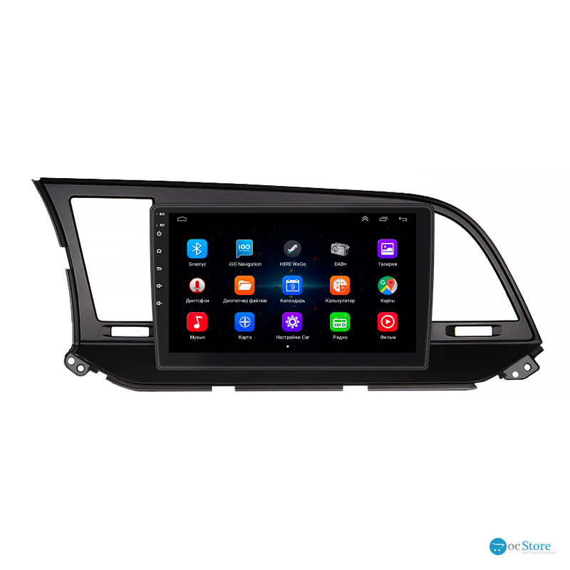 Штатная магнитола Lesko для Hyundai Elantra VI (AD) Рестайлинг 2018-2020 экран 9" 1/16Gb Wi-Fi GPS Base