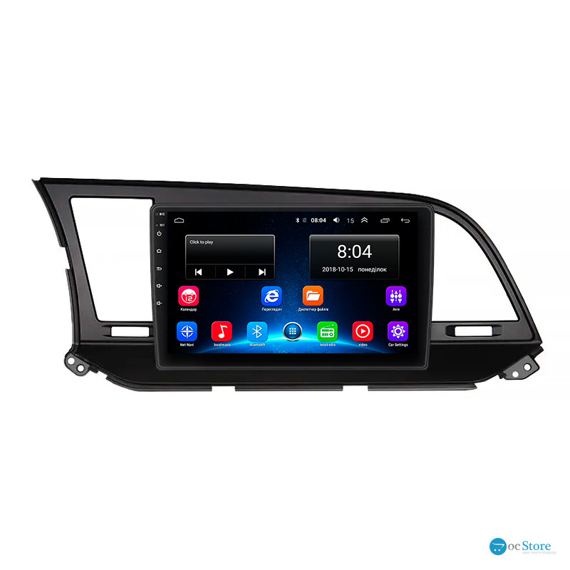 Штатная магнитола Lesko для Hyundai Elantra VI (AD) Рестайлинг 2018-2020 экран 9" 2/32Gb Wi-Fi GPS Base