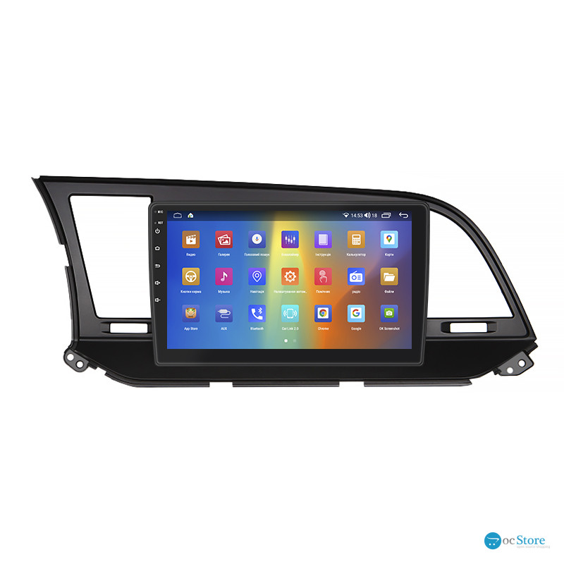 Штатная магнитола Lesko для Hyundai Elantra VI (AD) Рестайлинг 2018-2020 экран 9" 4/64Gb CarPlay 4G Wi-Fi GPS Prime